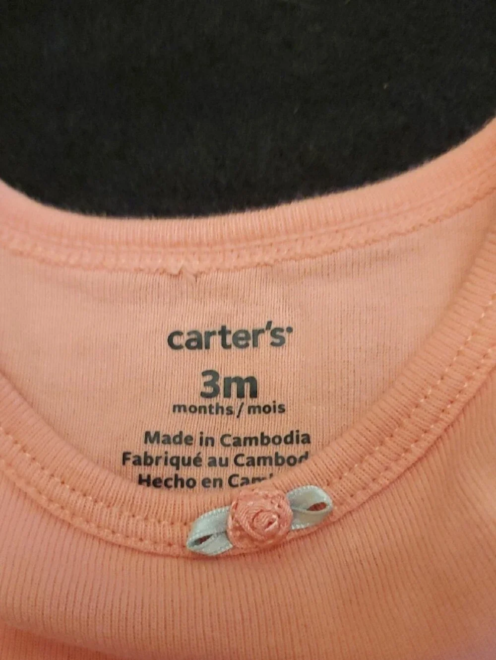 3 Month Carter's Girls Long-Sleeve Floral and Peach Dresses
